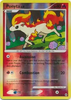 1x Ponyta - 46/99 - Uncommon - Reverse Holo Moderately Played Pokemon Platinum A - Image 1