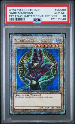 🔥PSA 10🔥 DARK MAGICIAN Quarter Century Secret Rare SCR Ra03-EN080 - Image 1