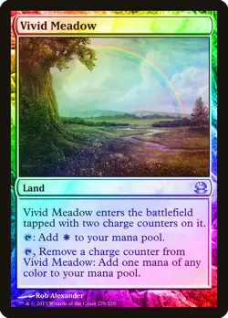 Vivid Meadow FOIL Modern Masters NM Land Uncommon MAGIC MTG CARD ABUGames - Image 1
