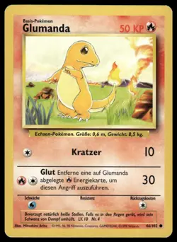Pokemon Base Set Glumanda GERMAN #46/102 LP - Exact Card Shown - Image 1