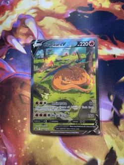 Pokemon TCG Charizard v SWSH260 Sword & Shield Promo Card Near Mint Condition - Image 1