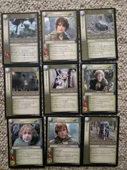 Lord Of The Rings TCG Series 4 The Two Towers 9 Card Shire Rares Lot - Image 1
