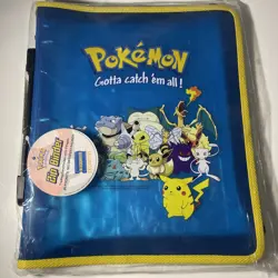 Pokemon Card Storage 3 Ring Zipper Binder Gotta Catch Em All Folder NEW RARE VTG - Image 1