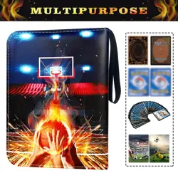 Basketball Card Binder 4 Pocket, Trading Card Binder with Sleeves, Sports Car... - Image 3