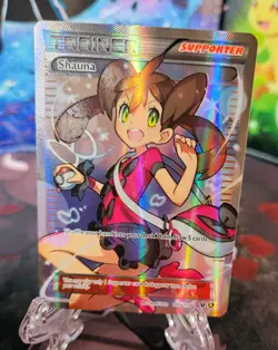 POKEMON SHAUNA 111A/124 FULL ART XY PREMIUM TRAINER COLLECTION RARE CARD 2017 - Image 1
