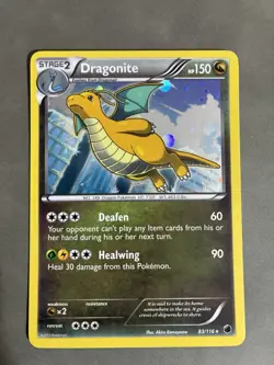 Dragonite 83/116 Plasma Freeze Cosmos Holo Rare Pokemon Card MP - Image 1
