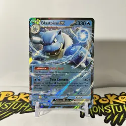 Blastoise ex 009/165 Scarlet & Violet 151 Double Rare Holo Pokemon TCG Card NM - Image 1