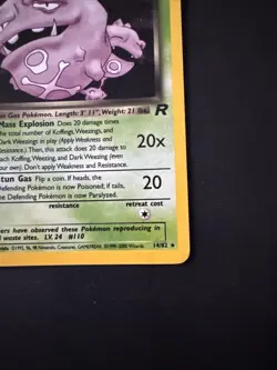 Dark Weezing 14/82 Team Rocket Set Holo Rare Vintage WOTC Pokemon Card - Image 5