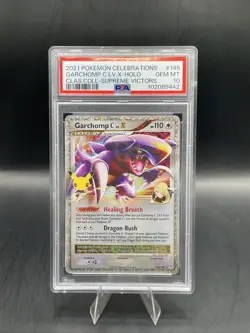 PSA 10 Garchomp Holo Pokemon Card LV.X 145/147 Celebrations Classic Gem Mint - Image 1