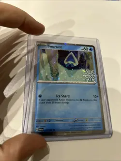 Pokemon Card Snorunt 037/182 - Paradox Rift Holo Holiday Stamp - Cosmic Holo - Image 3