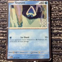 Pokemon Card Snorunt 037/182 Paradox Rift Holo Holiday Stamp - Image 2