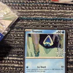 Pokemon Card Snorunt 037/182 Paradox Rift Holo Holiday Stamp - Image 5