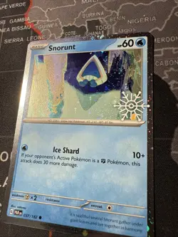 Pokemon Card Snorunt 037/182 Paradox Rift Holo Holiday Stamp - Image 3