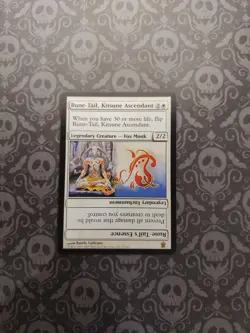 MTG Magic the Gathering Rune-Tail, Kitsune Ascendent Rare 1x White - Image 1