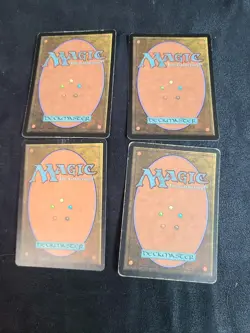 Magic the GatheringMTG 7th Edition - Llanowar Elves Foil x4 Heavy Play / Damaged - Image 2