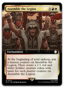 Assemble the Legion (Extended Art) #474 (NM) Fallout PIP Magic MTG - Image 1