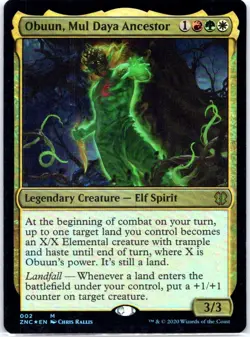 #2 Obuun, Mul Daya Ancestor Commander: Zendikar Rising Mythic Foil - Image 1