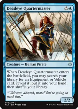 MTG Deadeye Quartermaster - Foil, Ixalan, Moderately Played, English - Image 1