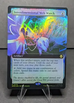 Extended Art Foil Interdimensional Web Watch MTG Marvel's Spider-Man - Image 1