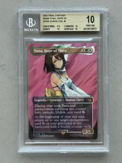 BGS 10 ~ Yuna, Hope of Spira #549 SURGE FOIL Borderless MTG Final Fantasy FIN - Image 1