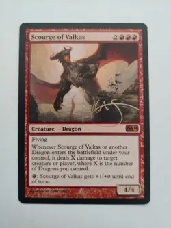 MTG - Scourge of Valkas - SIGNED - M14 - LP - Image 1