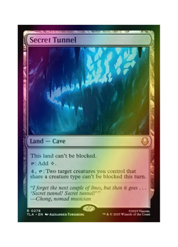 Magic the Gathering MTG TLA Secret Tunnel 278 Foil Near Mint - Image 1