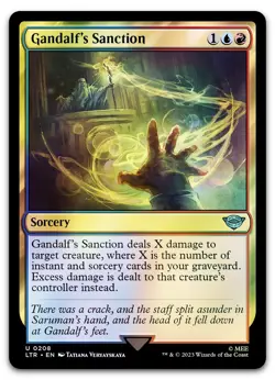 Gandalf's Sanction #208 (Foil) (NM) Lord of the Rings LTR Magic MTG - Image 1