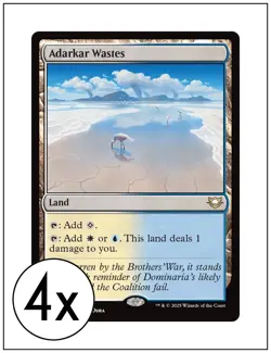4x Adarkar Wastes, Edge of Eternities Commander, Magic MTG NM - Image 1