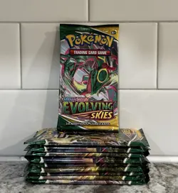 (10) Pokemon TCG Sword/Shield Evolving Skies Booster Packs - LOT of (10) - NEW - Image 1