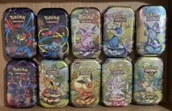 Pokemon Prismatic & Mega Evolutions Random Set Of 10 Mini Tins New & Sealed - Image 1