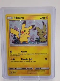 Pikachu SM162 Holo Pokemon NM - Image 1
