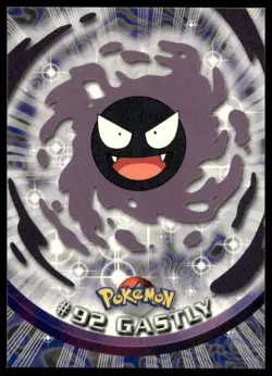 Topps Pokemon Gastly #92 1999 TV Animation Edition Non Holo Blue Logo NM - Image 1