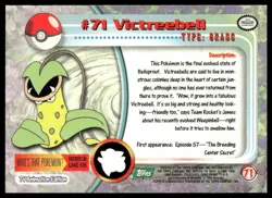 Topps Pokemon Victreebell #71 1999 TV Animation Edition Non Holo Green Logo NM - Image 2