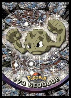 Topps Pokemon Geodude #74 1999 TV Animation Edition Non Holo Black Logo NM - Image 1