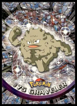 Topps Pokemon Graveler #75 1999 TV Animation Edition Non Holo Blue Logo LP - Image 1