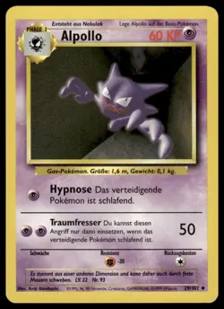 Pokemon Alpollo Haunter #029/102 German Base Set 1999 Uncommon NM - Image 1