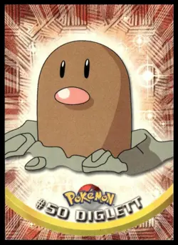 Topps Pokemon Diglett # 1999 TV Animation Edition Non Holo Pink Logo NM - Image 1