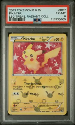 PSA 6 2013 POKEMON BLACK & WHITE LEGENDARY TREASURES RADIANT COLLECTION #RC7 PIK - Image 1