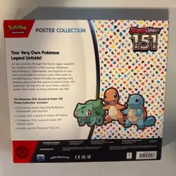 Pokemon TCG Scarlet & Violet 151 Poster Collection Box 3 Packs New Sealed 820650853166 - Image 2