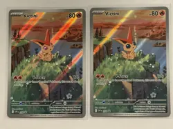 Pokemon Full Art Victini SVP EN #208 Black Star Promo (2) Black Bolt NM - Image 1