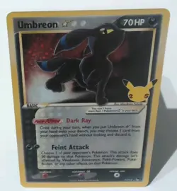 Umbreon Gold Star 17/17 Celebrations Classic Collection Pokemon TCG NM 17/17 - Image 1