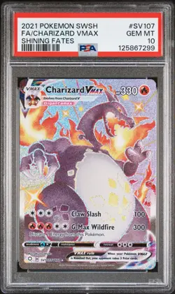 PSA 10 CHARIZARD VMAX SV107/SV122 FULL ART SHINY SHINING FATES POKEMON ✨ - Image 1