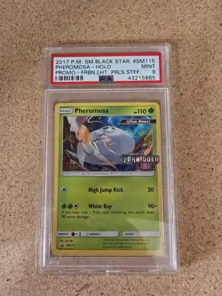 PSA 9 MINT Pheromosa PreRelease HOLO PROMO Pokemon #SM115 - Image 1