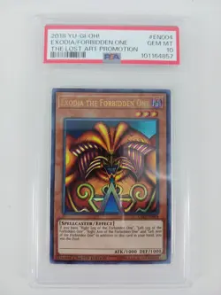 YuGIOh Exodia the Forbidden One LART-EN004 Lost Art Promo 2018 UR PSA 10 - Image 1
