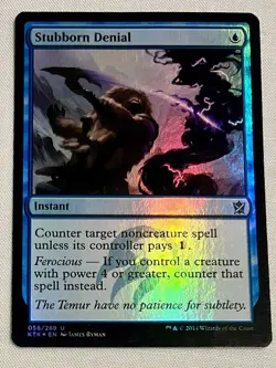 Khans of Tarkir Foil Stubborn Denial Card Magic: The Gathering - Image 1