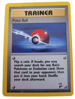 Pokemon Card Trainer Poke Ball 121/130 Ball Pokeball Vintage 1999-2000 - Image 1