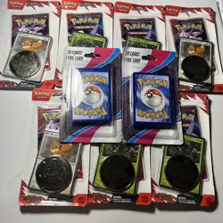 (7) Pokemon Destined Rivals Single Pack Blister with promo Lot & 2 20 CARD+FOILS - Image 1