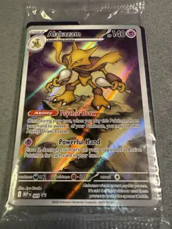 Alakazam 009 BLACK STAR PROMO SEALED Mega Evolution ETB Promo Pokemon Card - Image 1