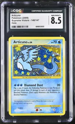 CGC 8.5 Articuno 2009 Supreme Victors 148/147 Holo SWIRL Pokemon Card - Image 1
