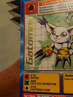 Gatomon GOLD 1ST ED **20% Off $50+** Digimon Digi-Battle Series Card - BO-15 - Image 2